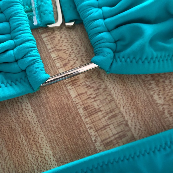 Red Carter Admirals Club Green Bandeau Swimsuit L - Picture 5 of 7